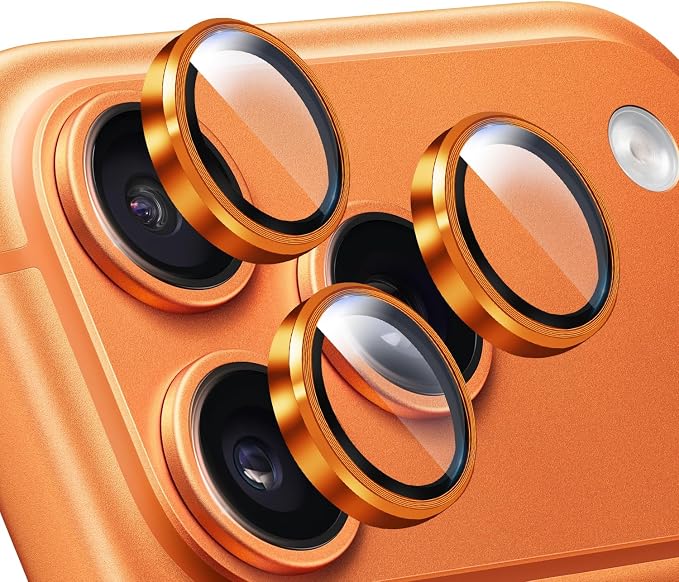 2 Pack Camera Lens Protector for iPhone 17 Pro/17 Pro Max, [AR+AF Coating] HD Clear Tempered Glass Lens Cover, 9H Hardness, Scratch Resistant, Anti-Fingerprint, Easy Installation