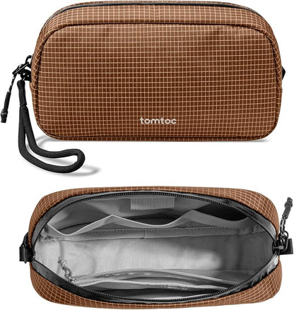 tomtoc Electronics Organizer Travel Case Performance, Cable Tech Pouch | Water Resistant Accessories Bag Carry Storage for Cord, Phone, Cables, Airpods, USB Flash Drive, Daily Items