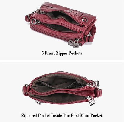 MINICAT Multiple Pockets Small Crossbody Purse Cell Phone Purse Shoulder Bags for Women Cross Body Bag for Woman