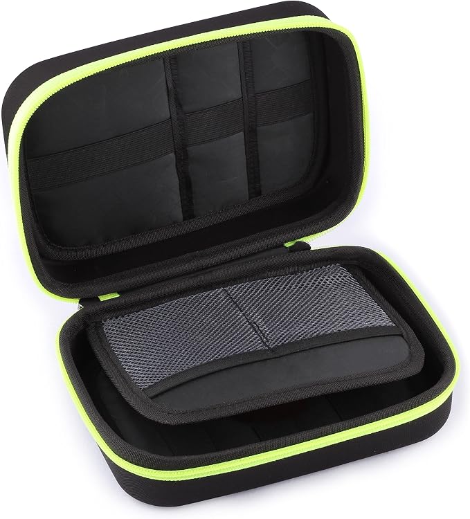 Portable Pouch For Electronic Accessories Usb Cables, Power Bank, Battery, Portable Hard Drive, Sd Memory Card, Earphones, Travel Gadgets Travel Friendly Case(Black&Green)