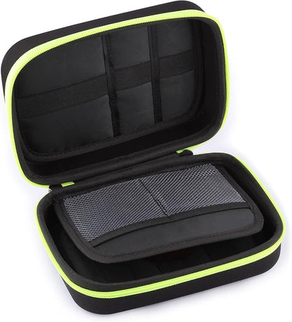 Portable Pouch For Electronic Accessories Usb Cables, Power Bank, Battery, Portable Hard Drive, Sd Memory Card, Earphones, Travel Gadgets Travel Friendly Case(Black&Green)