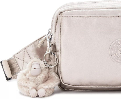 Kipling Women’s Abanu Multi Crossbody Bag, Lightweight, Adjustable Nylon Waist Pack with Multi-Compartment Zip Pockets