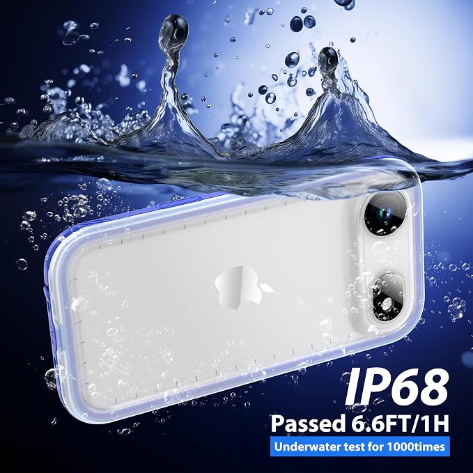 SPORTLINK for iPhone Air Case, IP68 Waterproof Military Protective Full Body Heavy Duty Shockproof 360 Sealed Dustproof with Camera Screen Protector Phone Cover for iPhone Air 6.5" Blue