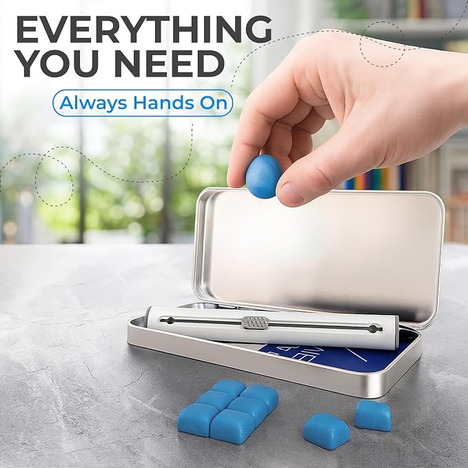 Earbud Cleaner Kit with Pro Cleaning Tool - Earbud Cleaning kit, Phone Cleaning Kit,Cleaning Kit,Cleaner Kit, Charging Port Earbud Cleaning kit for Earbuds (Light Blue)