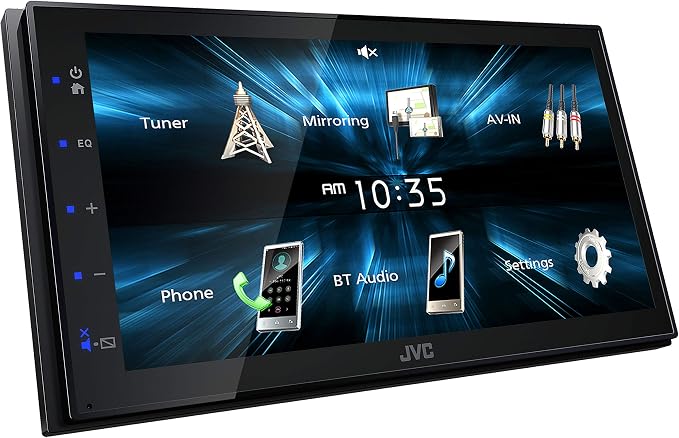 JVC KW-M150BT Bluetooth Car Stereo Receiver with USB Port – 6.75" Touchscreen Display - AM/FM Radio - MP3 Player Double DIN – 13-Band EQ (Black)