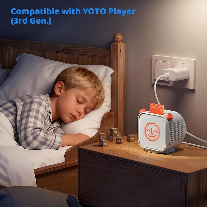 Charger for Yoto Player (3rd Gen) Magnetic Charging Dock Compatible with Yoto Player 3rd Gen Audio Speaker Power Supply Replacement Original Charging Base USB-C Adapter Cord