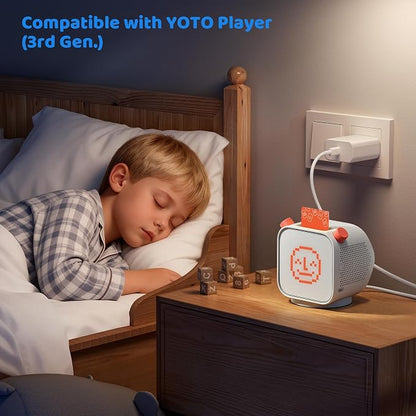 Charger for Yoto Player (3rd Gen) Magnetic Charging Dock Compatible with Yoto Player 3rd Gen Audio Speaker Power Supply Replacement Original Charging Base USB-C Adapter Cord