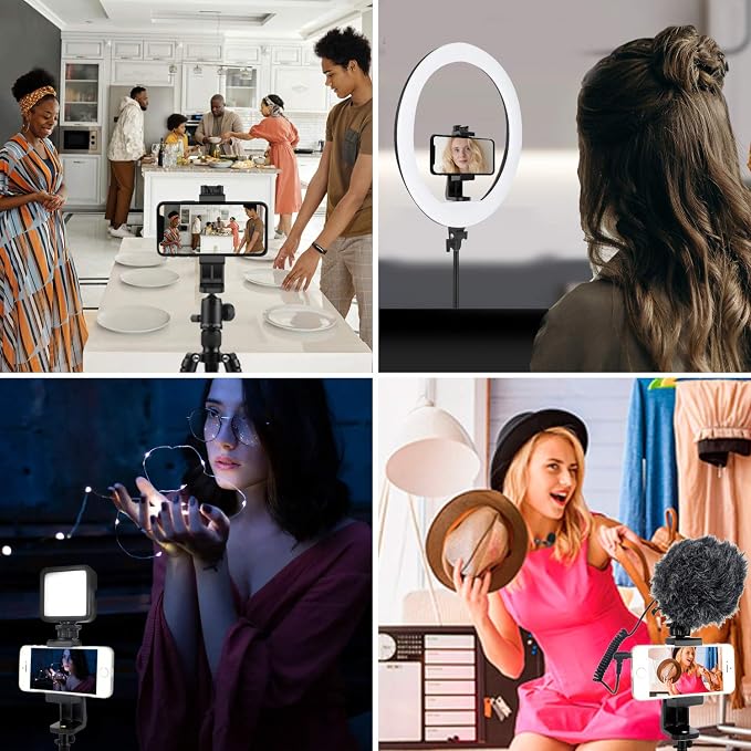 Owine Universal Dual Cell Phone Tripod Mount Adapter Premium Smartphone Clamp, Compatible with iPhone,Samsung Galaxy,Note,Lg,All Smartphones Perfectly.Connects to Tripod, Monopod, Selfie Stick