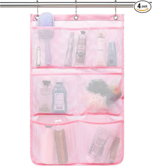 Fammart Mesh Shower Caddy Hanging, Quick-Drying Shower Organizer with 7 Pockets, Portable Bathroom Organizers and Storage for Shampoo, Soap, Loofah, Travel, and Cruise Essentials