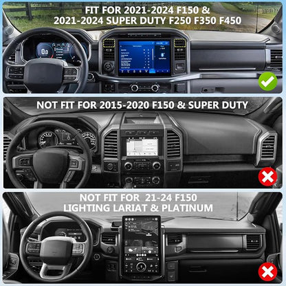 CNC Magnetic Truck Air Vent Phone Holder, Metal Phone Mount Cradles for F150, Compatible with Ford F150 2021-2026 & Super Duty F250 F350 F450 2021-2025 and Most Cellphones