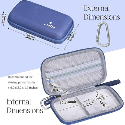 Case for VEGER All in One 10000mAh (V1115)/ citicr 12000mAh 20000mAh (AC-02D)/ OHOVIV 50000mAh (N10) Portable Charger Power Bank - Hard Travel Carrying Storage Bag (Blue)