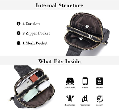 INICAT Small Sling Bag for Women Everyday & Travel Crossbody Bags Lightweight Cross Body Purses Vegan Leather