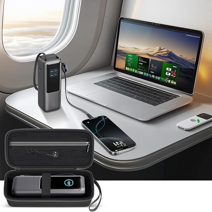Case for Anker Prime/Laptop/ 737 Power Bank, Portable Charger Storage for Anker 3 in 1 Powerbank Battery Pack, Fast Charging Station 25000mAh/ 24000mAh/ 26,250mAh Holder Travel Pouch- Box Only
