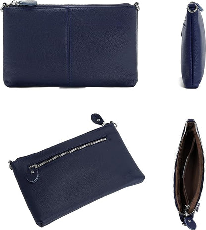 befen Genuine Leather Wristlet Clutch Wallet Purses Small Crossbody Bags for Women with RFID Blocking Card Slots