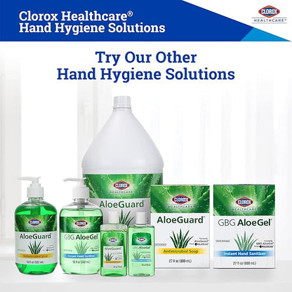 Clorox Healthcare GBG AloeGel Large Hand Sanitizer Gel with Pump - Bleach Free Hand Sanitizers - Sanitizing Solution for School Supplies & Office Use, 18 Fl Oz