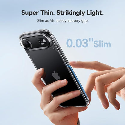 CASEKOO for iPhone 17 Air Case Crystal Clear, Patented Anti-Yellow & Virgin TPU, 15FT Military-Grade Drop Protection, Slim Transparent Women Men Funda para for iPhone 17 Air Case 6.5 inch, Clear