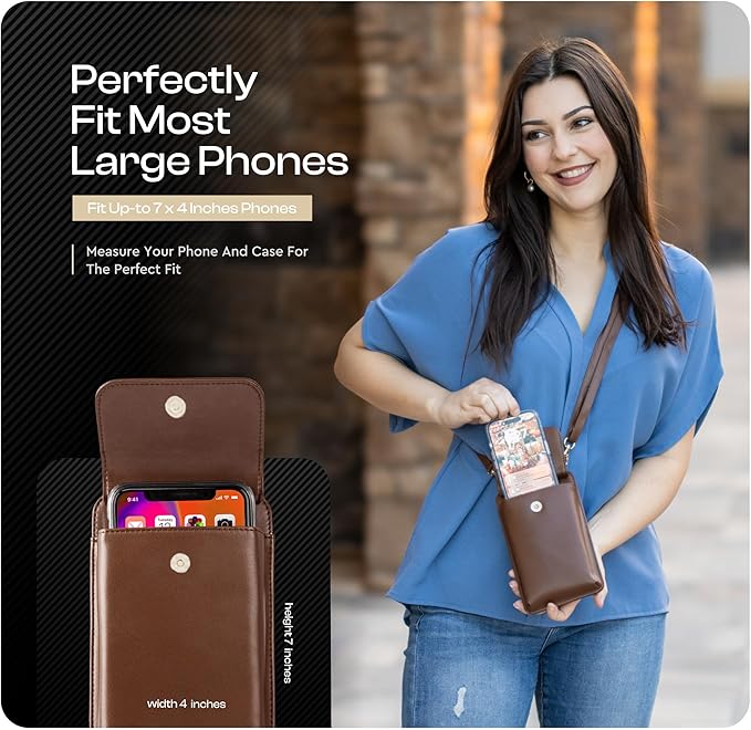 Claasico Crossbody Phone Purse for Women – RFID Phone Case Wallet w/Magnetic Closure & Separate Zipper Pocket Crossbody Bag