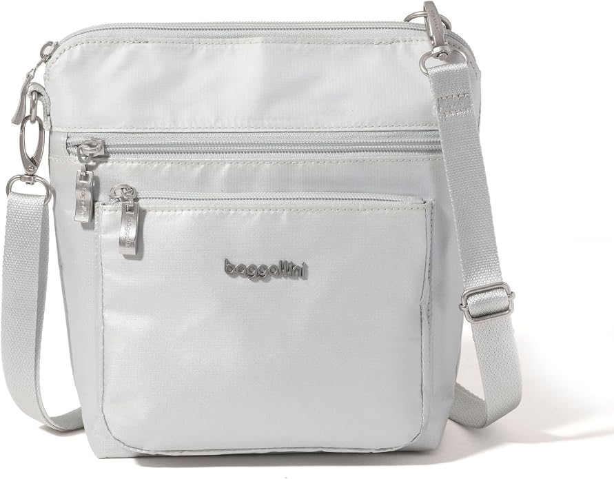 Baggallini Modern Pocket Crossbody Bag for Women, 8.5"x8.5" Handbag Purse with RFID, Lightweight Water-Resistant