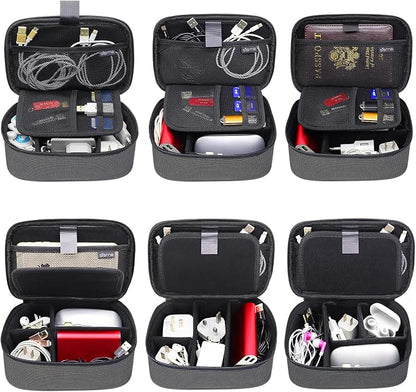 sisma Travel Electronics Organizer Small Carrying Case for Cables Phone Chargers USB Plugs Power Cords Earbuds Adapter Tech Accessories Pouch -Special Edition