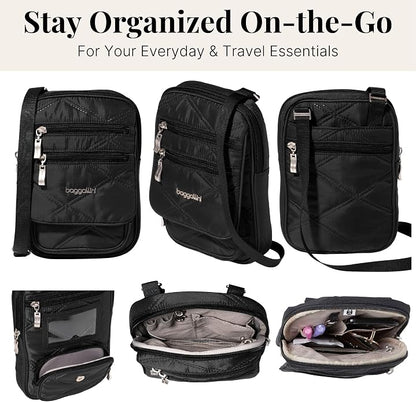 Baggallini Journey Crossbody Bags for Women 9x6 Small Lightweight Travel Handbag W/RFID