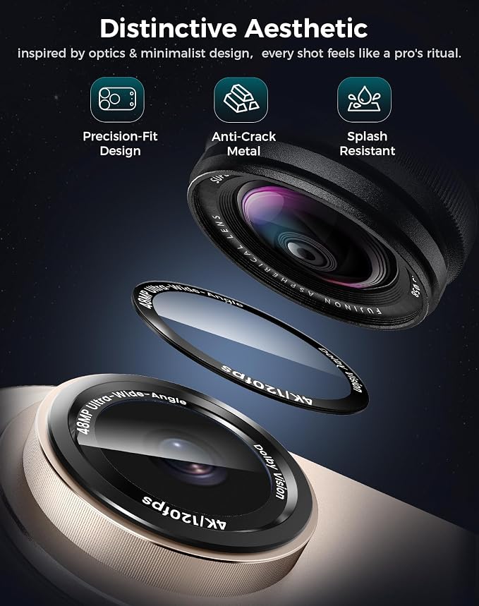 Goton Compatible for iPhone Air Camera Lens Protector 2025, 1-Pack Aluminum Alloy Metal Cover with HD Tempered Glass for iPhone 17 Air, Pro Camera Style, Shatter-Resistant, Scratch-Proof