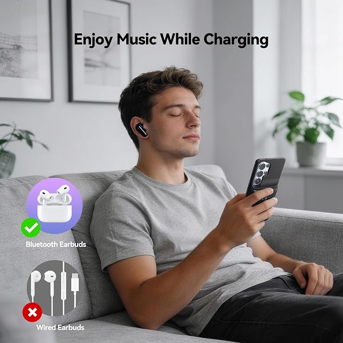 NEWDERY for Samsung Galaxy S26 Ultra/S25 Ultra Battery Case,9500mAh Qi Wireless Charging Supported,Portable Protective Charger Case with Extended Battery Pack for Galaxy S26 Ultra&S25 Ultra 6.9"