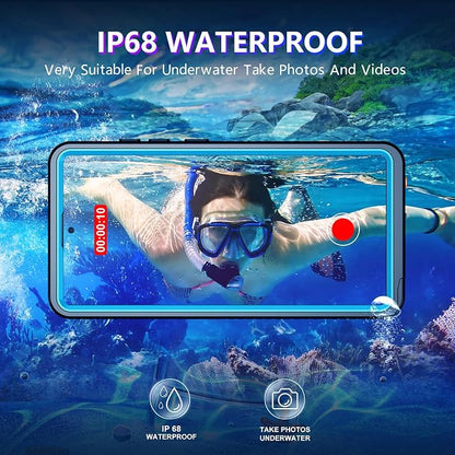 Temdan Designed for Samsung Galaxy S25 Ultra Case Waterproof, Built-in Lens & Screen Protector Military Grade Shockproof Dropproof IP68 Underwater Full Body Phone Case for Galaxy S25 Ultra 6.9"-Blue
