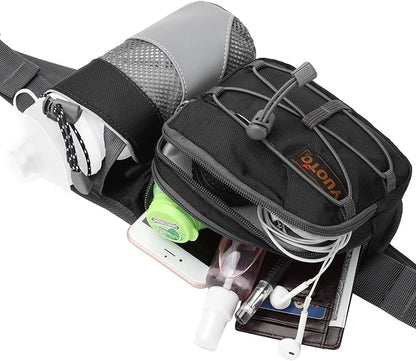 Waist Pack with Water Bottle Holder for Running Walking Hiking Fanny Pack Hydration Belt