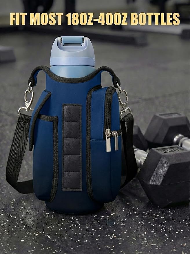 AUPET Magnetic Gym Bag for Men & Women, Small Gym Bag Organizer, Crossbody Magnets Gym Water Bottle Bag Holder Carrier Fits for 18-40oz Owala Yeti Hydro Flask, Workout Pouch for Phone, Keys & Wallet
