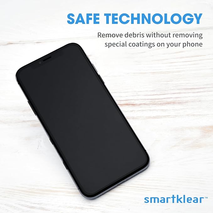SmartKlear Smart Phone Screen Cleaner - Compatible with iPhones, Androids, and More - Cleaner with Carbon Microfiber Tech-Injected Pink-1 Count (Pack of 1)