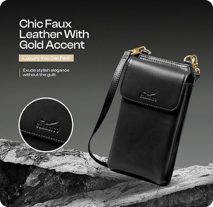 Claasico Crossbody Phone Purse for Women – RFID Phone Case Wallet w/Magnetic Closure & Separate Zipper Pocket Crossbody Bag