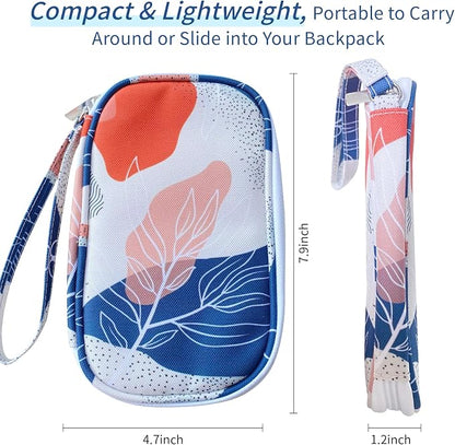 Electronics Organizer Travel Case, Cable Organizer Travel Essentials Tech Pouch,Suitable for Charger, Cable, Phone，Flash Drive,Desert leaf