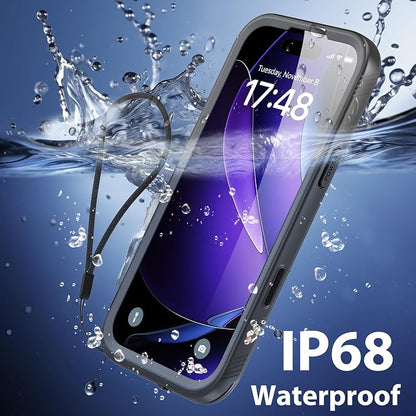 SPORTLINK for iPhone Air Waterproof Phone Case - Built in Screen Protector Shockproof/Military Rugged Dropproof/Dustproof/Heavy Duty, 360 Full Body Protective Cover for iPhone Air 6.5 Black