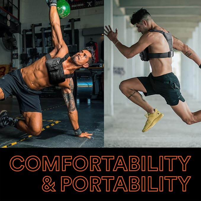 Fitdom Tactical Inspired Lightweight Running Chest Pack For Men With Built-In Phone Holder. A Sports Utility Rig Vest Made For Workouts And Outdoor