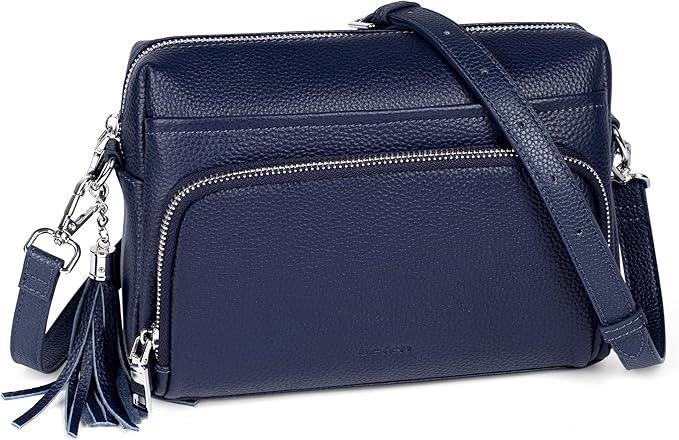 befen Genuine Leather Crossbody Purses for Women Small Crossbody Bags Purse with Built in RFID Blocking Wallet