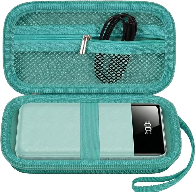 ANKHOH Travel Case Compatible with LOVELEDI for POIYTL for IAPOS for SABANI for OHOVIV for RGVOTA for Pxwaxpy for FOCHEW Portable Charger Power Bank, Storage Holder for Fast Charging Battery (Green)