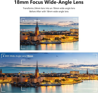 NEEWER Wide Angle Lens Compatible with Sony ZV1 Camera, 2 in 1 18mm HD Wide Angle & 10x Macro Additional Lens with Extension Tube, Bayonet Mount Lens Adapter, Cleaning Cloth (Black Frame)