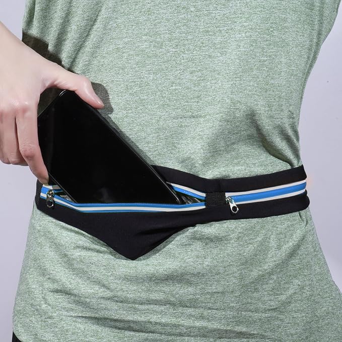 Running Belt Fanny Packs for women and men,Belt Bag for Hiking Cycling Workout,Reflective Fanny Packs for Men Runners Belt Compatible with iPhone13,12 pro,Travelling Money Phone Holder for Running