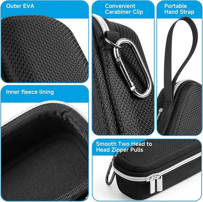 Hard EVA Protective Case for Anker Prime 250W Power Bank 27650mAh Portable Charger - Shockproof Travel Storage with Hand Strap & Carabiner Clip (Black Case Only)