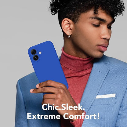 Magnetic for iPhone 17 Case, Compatible with MagSafe, [Full Camera Protection][Screen Protector] Silicone Shockproof Protective Phone Case for iPhone 17 6.3", Klein Blue
