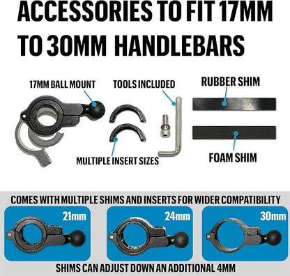 The dashcam.Bike Phone Mount: The Best Bicycle Phone Holder That Reduces Shake Without Blocking Your Camera [Low-Profile Clamp]