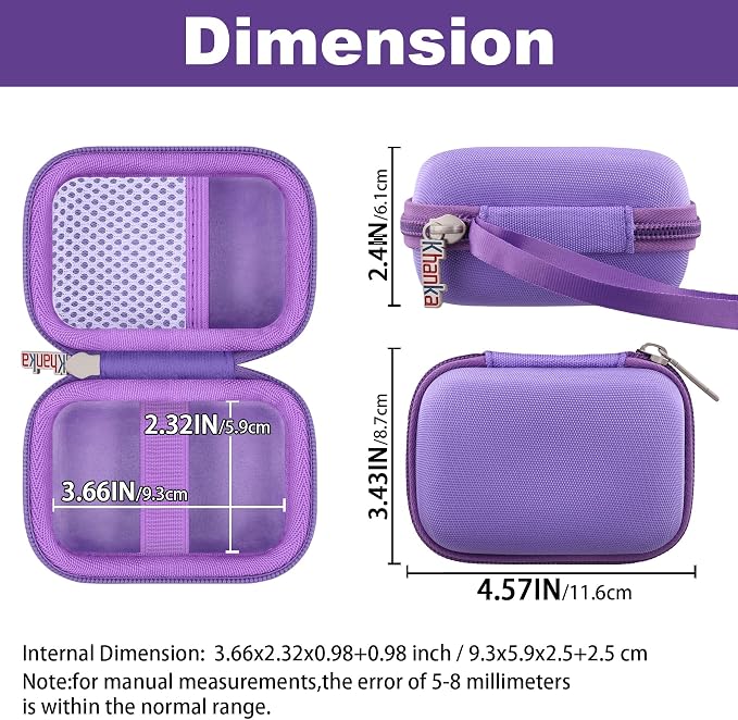 khanka Hard Case for Anker Nano 10000mAh 45W/A1665/A1664 Power Bank,Purple | EVA Hard Shell, Easy Carry Handle, Impact Resistant Protection, Soft Interior Lining, Secure Custom Fit, Protective Case Only