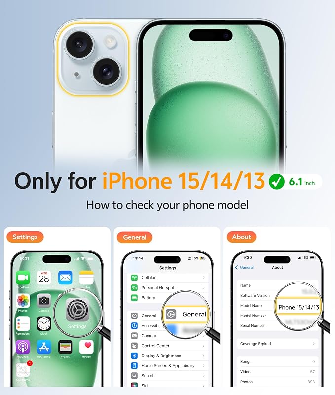 FNTCASE for iPhone 15 Case: for iPhone 14 Case & iPhone 13 Case [Compatible with Magsafe] Translucent Matte Cases with [Screen Protector] Military Grade Shockproof Protective Phone Cover - Green