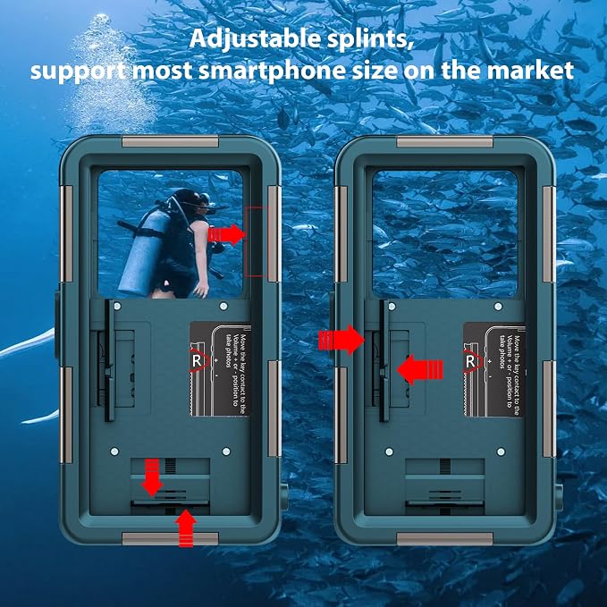 Universal Scuba Diving[50FT/15M] Underwater Snorkeling Waterproof Phone Case for Samsung Galaxy S25/24/S23/S22 Ultra/Plus Google Pixel Motorola Huawei/LG Series[Right Volume Button],Teal