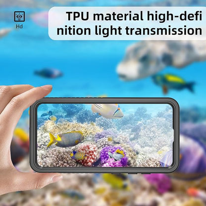 Omio Compatible with Samsung Galaxy S25 Plus Waterproof Case, Full Body IP68 Waterproof Dustproof Underwater Case Built-in Lens & Screen Protector Military Grade Shockproof Case for Men Women, Black