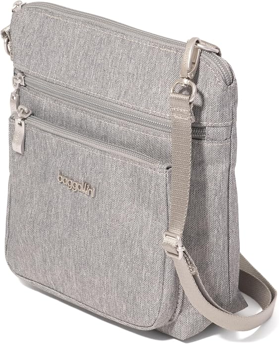 Baggallini Modern Pocket Crossbody Bag for Women, 8.5"x8.5" Handbag Purse with RFID, Lightweight Water-Resistant