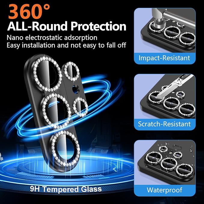 for Samsung Galaxy S26 Ultra Camera Lens Protector, Electroplated Matte Back with 9H Tempered Glass Lens Protector, [Strong Adsorption] [Case-Friendly] Metal Ring HD Lens Cover, Black Diamond