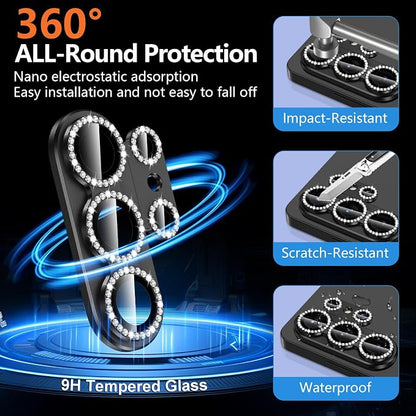for Samsung Galaxy S26 Ultra Camera Lens Protector, Electroplated Matte Back with 9H Tempered Glass Lens Protector, [Strong Adsorption] [Case-Friendly] Metal Ring HD Lens Cover, Black Diamond