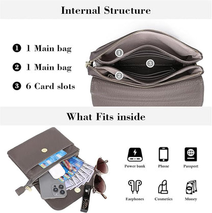 MINICAT RFID Blocking Small Crossbody Bags for Women Vegan Leather Mini Travel Purses Cell Phone Purse Cross Body Bag