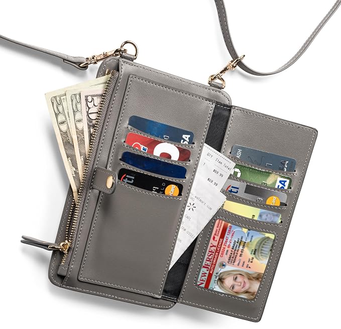 Claasico Crossbody Phone Purse for Women – RFID Phone Case Wallet w/Magnetic Closure & Separate Zipper Pocket Crossbody Bag